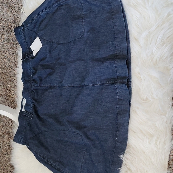 GAP 1969 dark wash chambray a-line mini skirt NWT - Picture 3 of 11